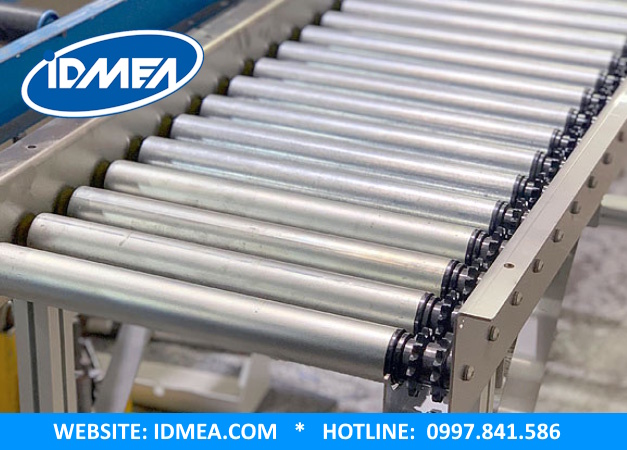 Băng tải con lăn truyền động xích