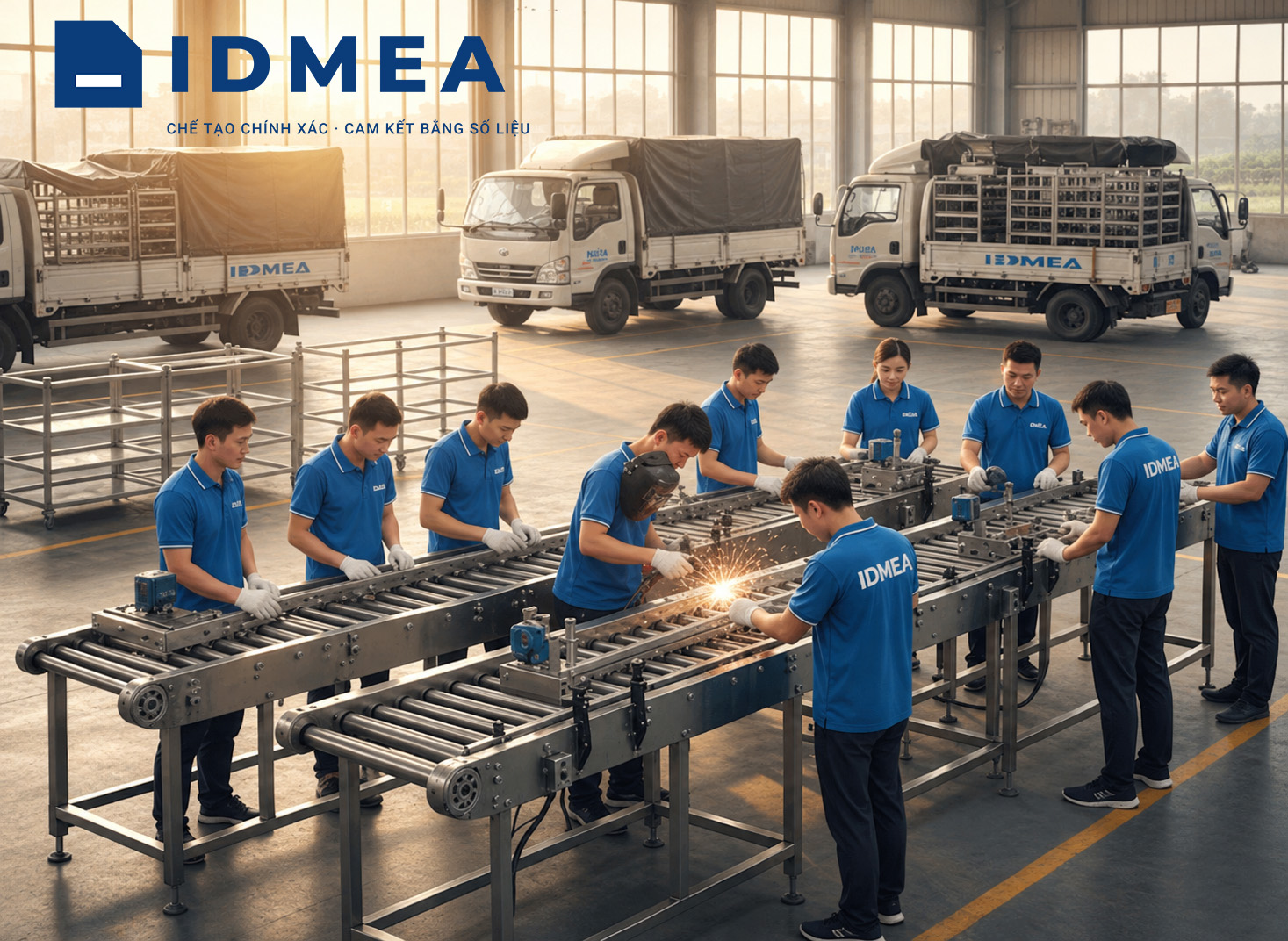 IDMEA gia công băng chuyền inox