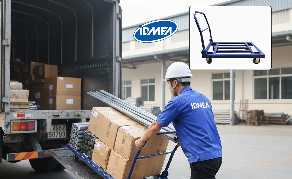 Xe đẩy hàng nặng IDMEA - Giải pháp chuyên nghiệp cho mọi công trình